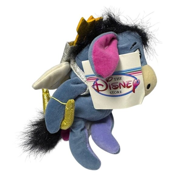 NWT 90s Disney Store CUPID EEYORE VALENTINES 9" Vintage DISNEY Mini Beanie Doll - Picture 2 of 7